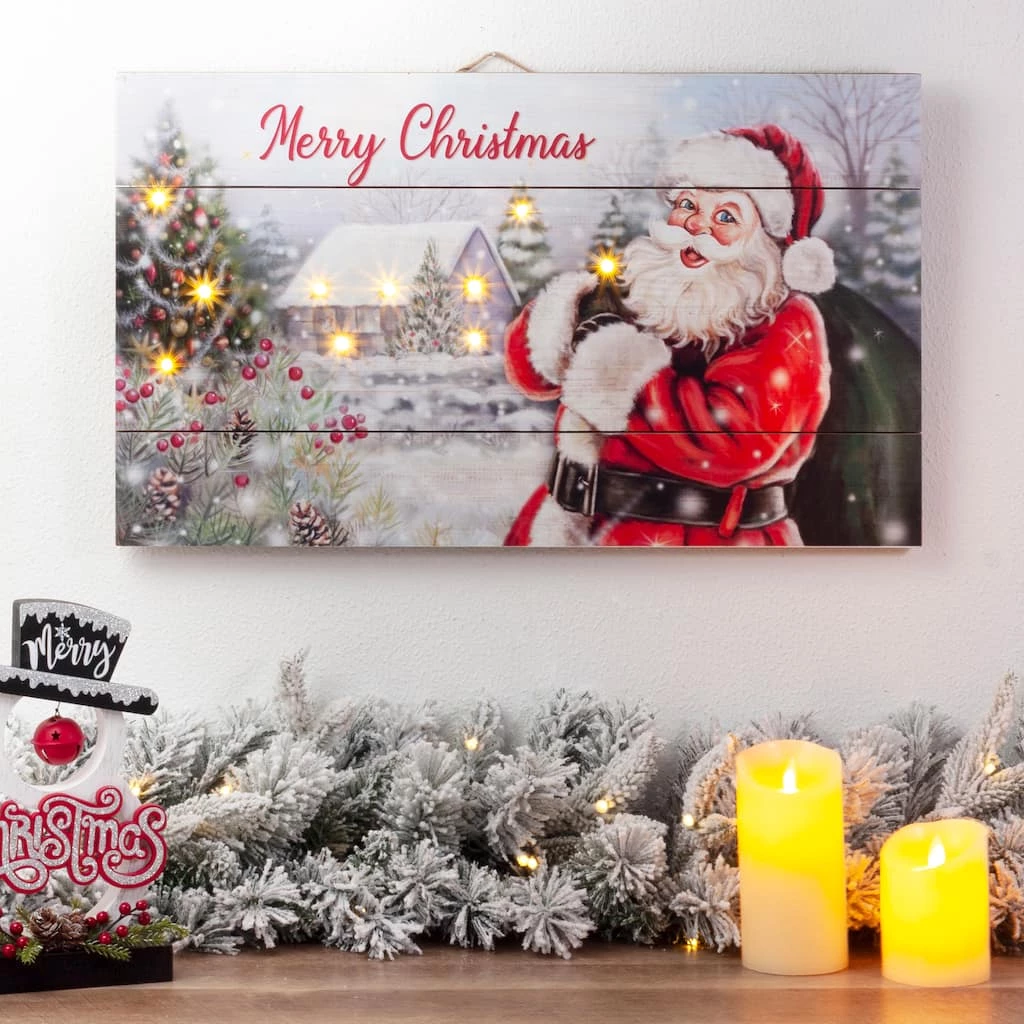 Best reviews of π Glitzhome® 24" LED Wooden Santa Wall Décor π₯° 4 Best reviews of π Glitzhome® 24" LED Wooden Santa Wall Décor π₯° - Image 2