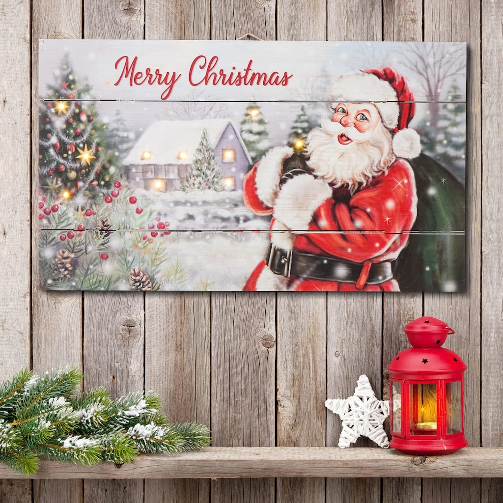 Best reviews of π Glitzhome® 24" LED Wooden Santa Wall Décor π₯° 6 Best reviews of π Glitzhome® 24" LED Wooden Santa Wall Décor π₯° - Image 4