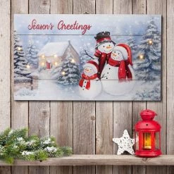 Brand new 🔔 Glitzhome® 24" LED Wooden Snowman Wall Décor ✔️ -Glitzhome Sales D479423S 4