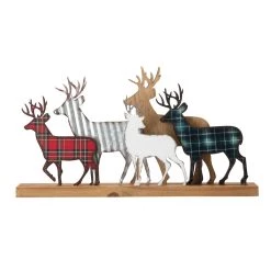 Deals 😍 Glitzhome® 18" Galvanized Metal & Wooden Reindeer Table Décor 🔥 -Glitzhome Sales D479428S 4
