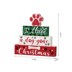 Brand new 🔔 Glitzhome® 12" LED Lighted Pet Block Word Sign 💯 -Glitzhome Sales D479431S 5