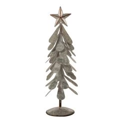 Cheapest ✨ Glitzhome® Galvanized Metal 🎄 Christmas Tree Table Décor Set 🎁 -Glitzhome Sales D479432S 4