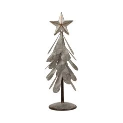 Cheapest ✨ Glitzhome® Galvanized Metal 🎄 Christmas Tree Table Décor Set 🎁 -Glitzhome Sales D479432S 5