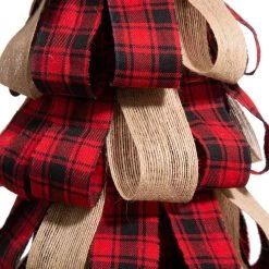 Brand new 🌟 Glitzhome® Plaid Burlap Table 🔔 Christmas Tree Set 🔥 -Glitzhome Sales D479433S 3