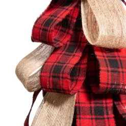 Brand new 🌟 Glitzhome® Plaid Burlap Table 🔔 Christmas Tree Set 🔥 -Glitzhome Sales D479433S 4