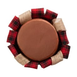 Brand new 🌟 Glitzhome® Plaid Burlap Table 🔔 Christmas Tree Set 🔥 -Glitzhome Sales D479433S 6