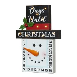 Cheap ⭐ Glitzhome® 15" LED 🔔 Christmas Snowman Countdown Décor 💯