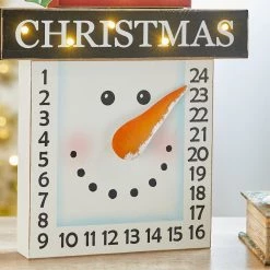 Cheap ⭐ Glitzhome® 15" LED 🔔 Christmas Snowman Countdown Décor 💯 -Glitzhome Sales D479443S 4