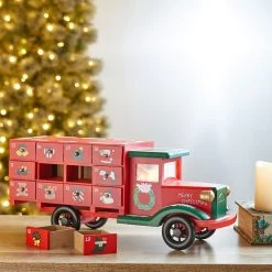 Flash Sale ❤️ Glitzhome® 14.5" ❄ Christmas Truck Countdown Décor 🛒 -Glitzhome Sales D479444S 3