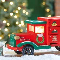 Flash Sale ❤️ Glitzhome® 14.5" ❄ Christmas Truck Countdown Décor 🛒 -Glitzhome Sales D479444S 5