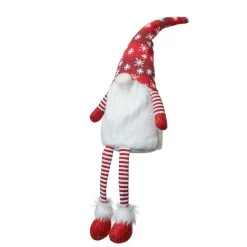 New ⭐ Glitzhome® 28" Fabric 🎄 Christmas Gnome Shelf Sitter with Dangling Legs ✨