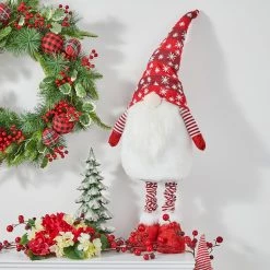 New ⌛ Glitzhome® 37" Fabric 🔔 Christmas Gnome Standing Décor 🥰 -Glitzhome Sales D479446S 3