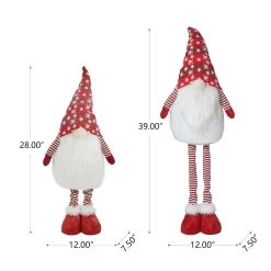 New ⌛ Glitzhome® 37" Fabric 🔔 Christmas Gnome Standing Décor 🥰 -Glitzhome Sales D479446S 4