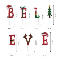 Top 10 π€© Glitzhome® 23" Metal Believe Yard Stake Set π 16 Top 10 π€© Glitzhome® 23" Metal Believe Yard Stake Set π -Glitzhome Sales D479449S 7