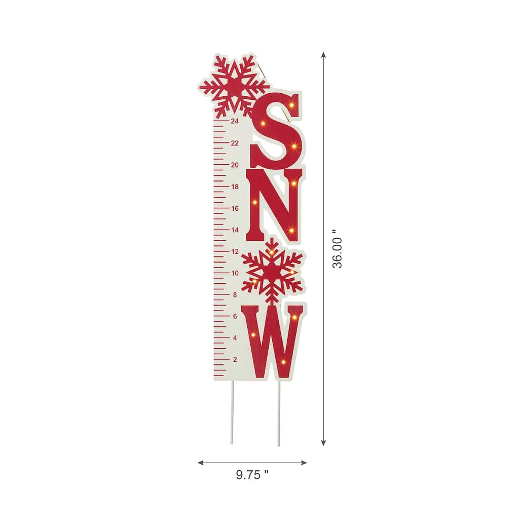 Best deal π€© Glitzhome® 3ft. Lighted LED Snow Gauge Yard Stake π 9 Best deal π€© Glitzhome® 3ft. Lighted LED Snow Gauge Yard Stake π - Image 7