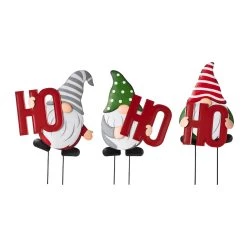 Brand new 👍 Glitzhome® 51" Metal Ho Ho Ho Gnome Yard Stake 🔔 -Glitzhome Sales D479457S 4