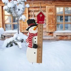 Coupon 🔔 Glitzhome® 40" Snowman Snow Gauge Yard Stake 🔔 -Glitzhome Sales D479459S 3