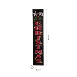 Cheapest 🛒 Glitzhome® 3.5ft. Lighted LED Black 🎄 Christmas Porch Sign 🎁 -Glitzhome Sales D479465S 5