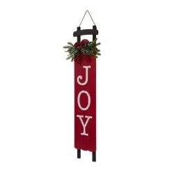 Hot Sale 🔔 Glitzhome® 40" Lighted Wooden Sleigh JOY Porch Sign 🥰 -Glitzhome Sales D479468S 7