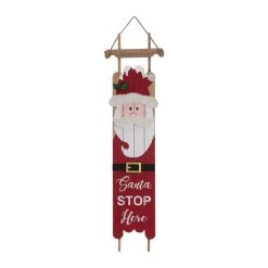 Wholesale ✨ Glitzhome® 42" Wooden Sleigh Santa Porch Sign 🎉