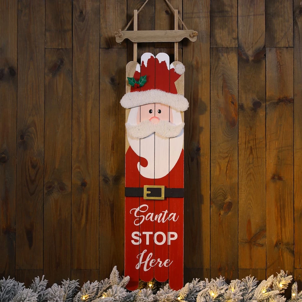 Wholesale β¨ Glitzhome® 42" Wooden Sleigh Santa Porch Sign π 5 Wholesale β¨ Glitzhome® 42" Wooden Sleigh Santa Porch Sign π - Image 3