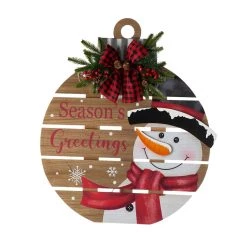 Brand new π Glitzhome® 30" Lighted Round Wooden Snowman Porch Décor π 12 Brand new π Glitzhome® 30" Lighted Round Wooden Snowman Porch Décor π -Glitzhome Sales D479470S 4