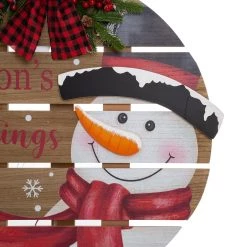 Brand new π Glitzhome® 30" Lighted Round Wooden Snowman Porch Décor π 13 Brand new π Glitzhome® 30" Lighted Round Wooden Snowman Porch Décor π -Glitzhome Sales D479470S 5
