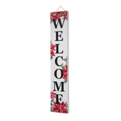 Top 10 👏 Glitzhome® 42" Lighted Wooden Poinsettia WELCOME Porch Sign 😍 -Glitzhome Sales D479471S 4