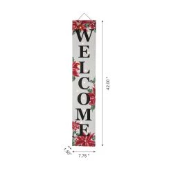 Top 10 👏 Glitzhome® 42" Lighted Wooden Poinsettia WELCOME Porch Sign 😍 -Glitzhome Sales D479471S 5