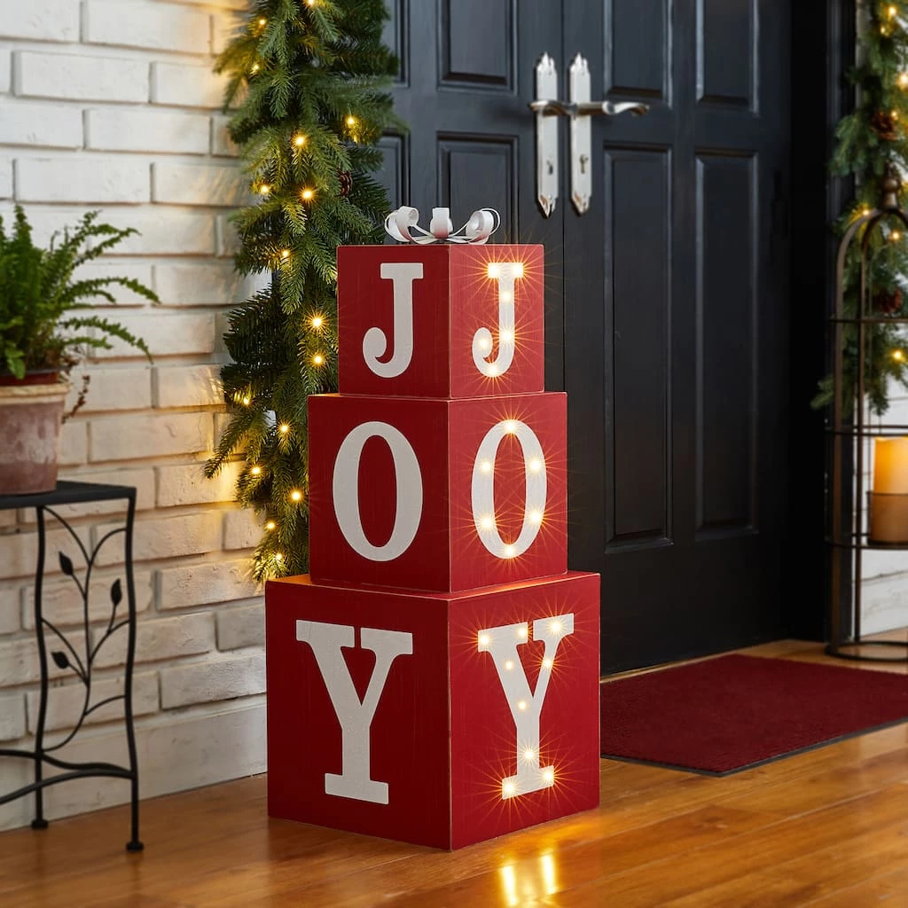 Flash Sale βοΈ Glitzhome® 32" Lighted Wooden Block JOY Porch Sign π 5 Flash Sale βοΈ Glitzhome® 32" Lighted Wooden Block JOY Porch Sign π - Image 3