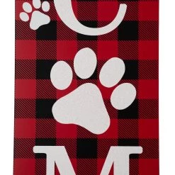 Coupon 🥰 Glitzhome® 42" Plaid Pet "WELCOME" Wooden Porch Sign 🤩 -Glitzhome Sales D479477S 6
