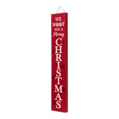 Outlet 🥰 Glitzhome® 42" Pet "CHRISTMAS" Lighted Wooden Porch Sign 👏 -Glitzhome Sales D479479S 5