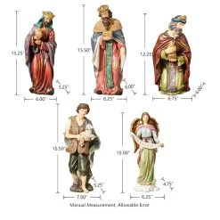 Budget π Glitzhome® 6" Oversized Nativity Figurine Set π 13 Budget π Glitzhome® 6" Oversized Nativity Figurine Set π -Glitzhome Sales D479480S 5