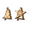 Deals 🛒 Glitzhome® 8" Marquee LED 🎄 Christmas Tree & Star Wooden & Metal Stocking Holder Set 🔥 -Glitzhome Sales D479484S 1