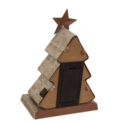Deals 🛒 Glitzhome® 8" Marquee LED 🎄 Christmas Tree & Star Wooden & Metal Stocking Holder Set 🔥 -Glitzhome Sales D479484S 5