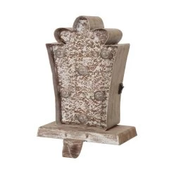 Top 10 🎉 Glitzhome® 8" Marquee LED Gift Box Wooden & Metal Stocking Holder Set 🛒 -Glitzhome Sales D479490S 5