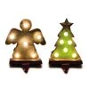 Discount ✨ Glitzhome® 7" Marquee LED Angel & Tree Stocking Holder Set ✨ -Glitzhome Sales D479491S 1