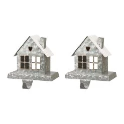 Cheapest 𧨠Glitzhome® 6" Galvanized House Stocking Holder π