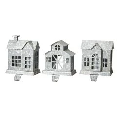 Promo 😉 Glitzhome® 7" Galvanized House Stocking Holder Set 🛒 -Glitzhome Sales D479498S 5