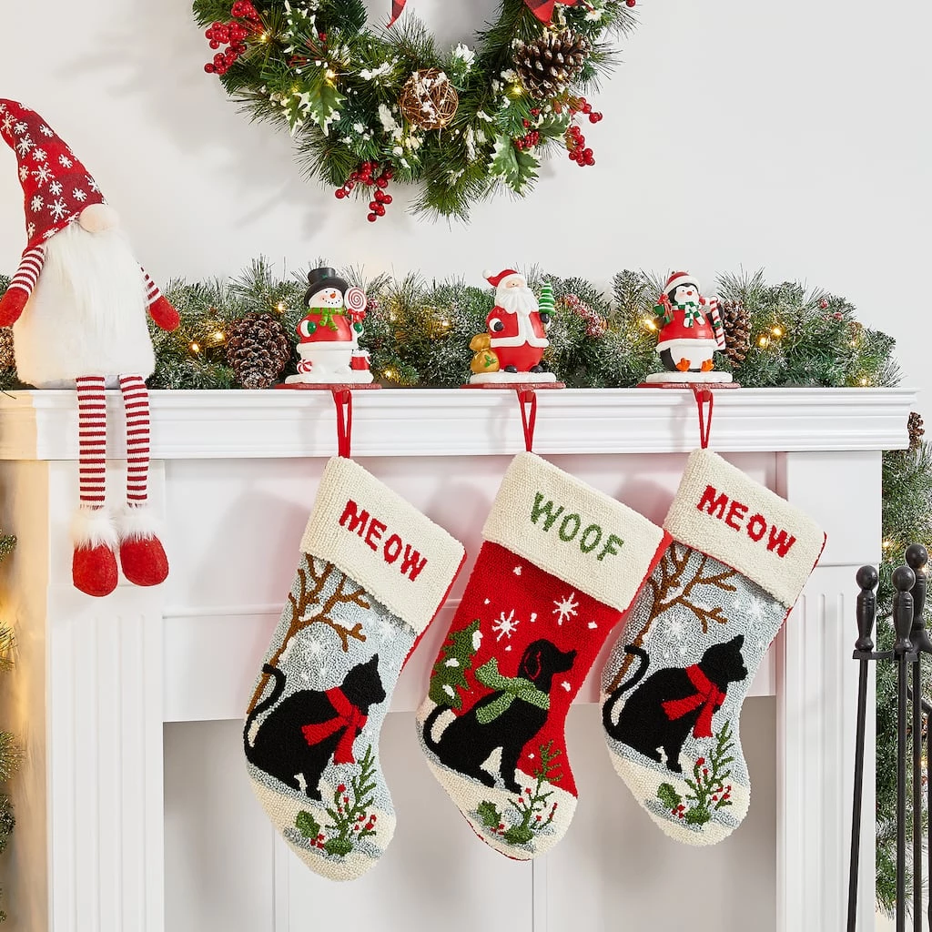 Outlet ✔️ Glitzhome® 7" Santa, Snowman & Penguin Stocking Holder Set ⭐ 5 Outlet ✔️ Glitzhome® 7" Santa, Snowman & Penguin Stocking Holder Set ⭐ - Image 3