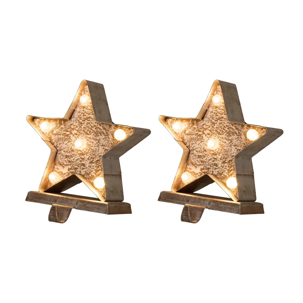 Deals β Glitzhome® 8" Marquee LED Star Wooden & Metal Stocking Holder Set π₯° 3 Deals β Glitzhome® 8" Marquee LED Star Wooden & Metal Stocking Holder Set π₯°