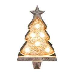 Brand new β€οΈ Glitzhome® 8" Marquee LED Wooden & Metal π Christmas Tree Stocking Holder Set β¨ 13 Brand new β€οΈ Glitzhome® 8" Marquee LED Wooden & Metal π Christmas Tree Stocking Holder Set β¨ -Glitzhome Sales D479507S 4