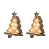 Promo 🎁 Glitzhome® 8" Marquee LED Wooden & Metal 🎅 Christmas Tree Stocking Holder Set 🔔 -Glitzhome Sales D479508S 1