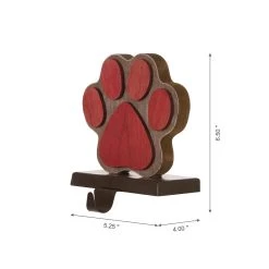 Deals 🧨 Glitzhome® Paw Print 🎄 Christmas Stocking Holder Set 👏 -Glitzhome Sales D479511S 5