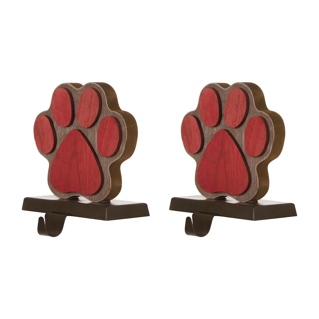 Top 10 β€οΈ Glitzhome® Paw Print π Christmas Stocking Holder Set π 3 Top 10 β€οΈ Glitzhome® Paw Print π Christmas Stocking Holder Set π