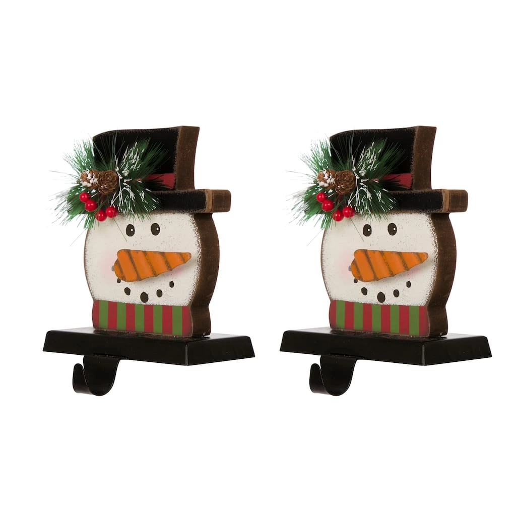Wholesale β Glitzhome® Snowman Face Stocking Holder Set 𧨠3 Wholesale β Glitzhome® Snowman Face Stocking Holder Set π§¨