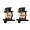 Outlet ✔️ Glitzhome® Snowman Face Stocking Holder Set ✨ -Glitzhome Sales D479516S 1