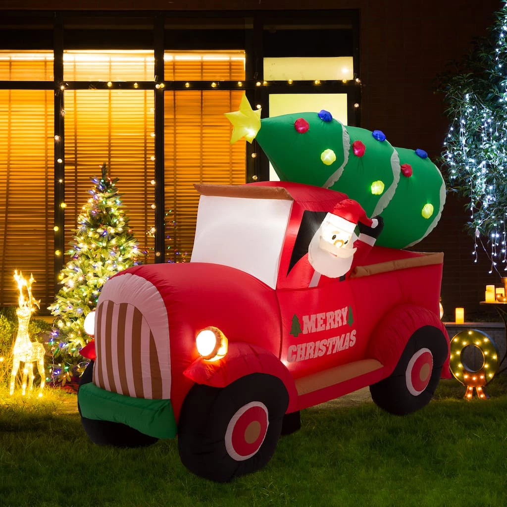 Best reviews of π Glitzhome® 7ft. Inflatable Santa Claus On Truck π 4 Best reviews of π Glitzhome® 7ft. Inflatable Santa Claus On Truck π - Image 2