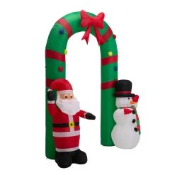 Budget 😉 Glitzhome® 8ft. Inflatable Santa Snowman Gate Arch 🔔 -Glitzhome Sales D479520S 4