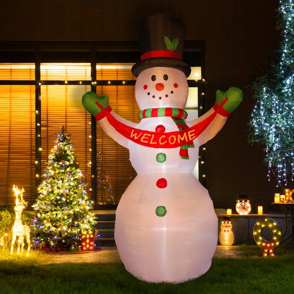 Deals π― Glitzhome® 12ft. Inflatable Snowman Welcome Décor With Lights π 4 Deals π― Glitzhome® 12ft. Inflatable Snowman Welcome Décor With Lights π - Image 2